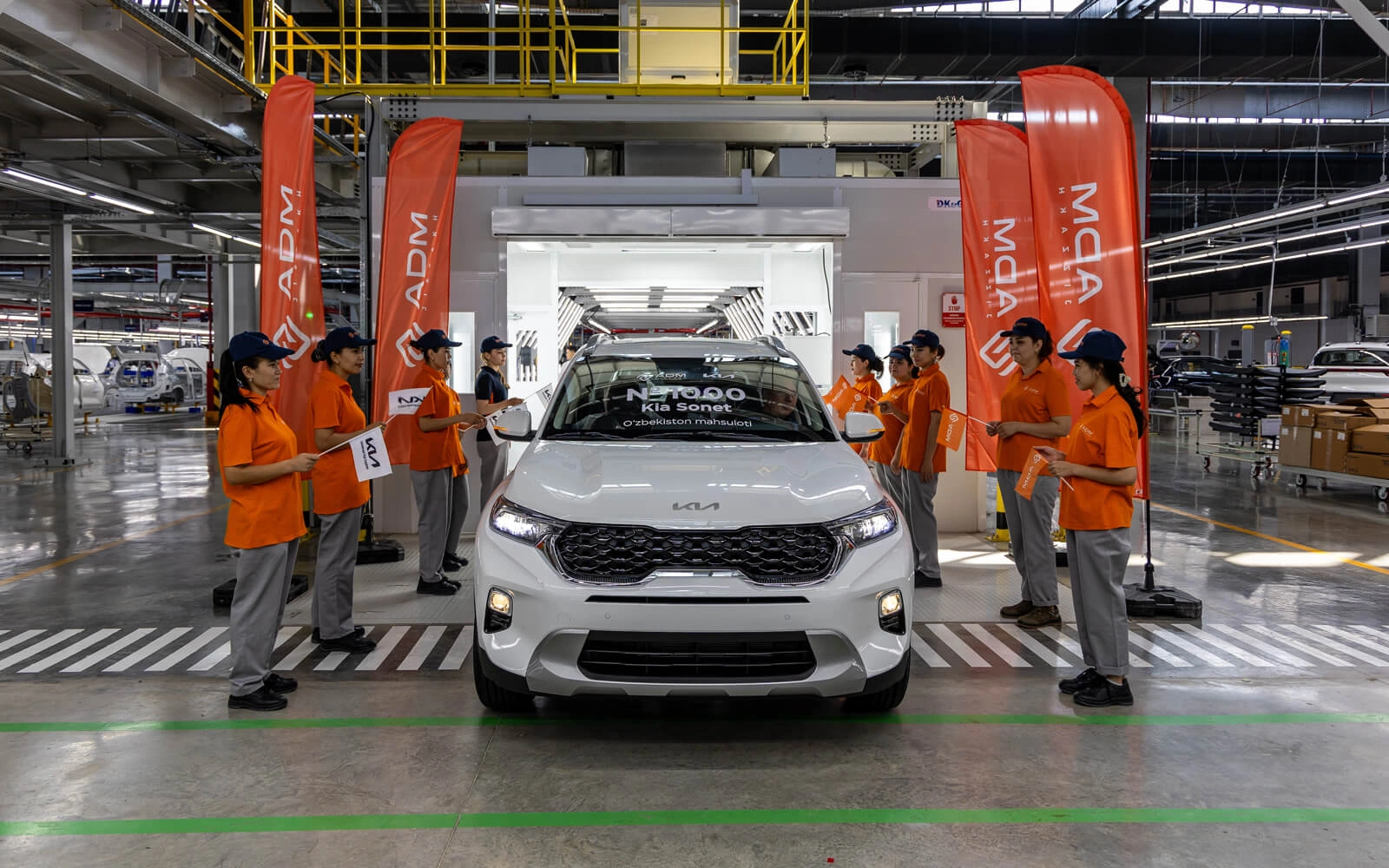 ADM Jizzakh zavodida Kia Sonet'ning 1000-chi avtomobili yigi'ldi